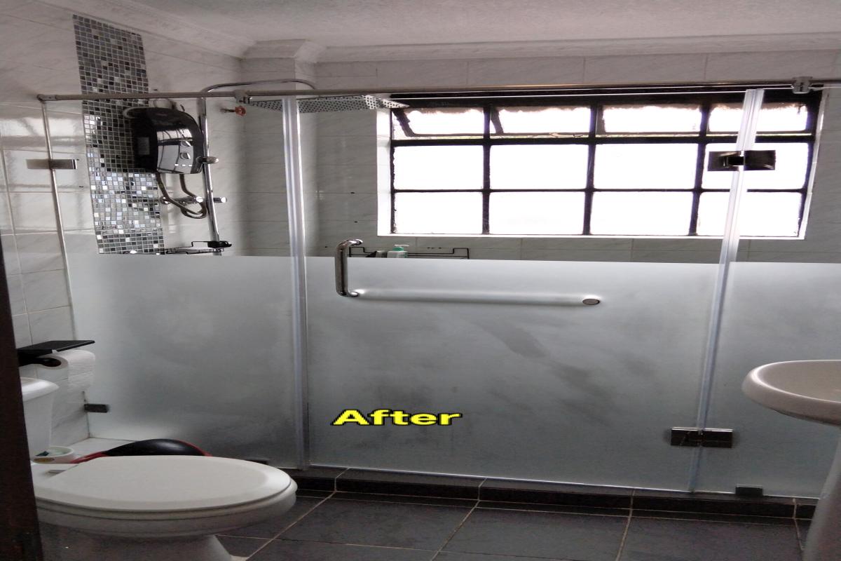 Shower glass water marks/lime scale/soap form removal